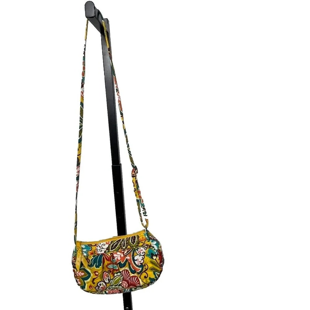 Vintage Vera Bradley Crossbody Bag Cassidy Provencal Yellow Floral Purse Quilted
